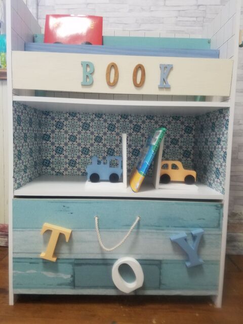 ニトリのカラボと100均素材で オモチャ箱付き絵本収納ラック 暮らしニスタ ニトリのカラボと100均素材で オモチャ箱付き絵本収納ラック 暮らしニスタ