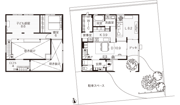 2階建ての家の間取り