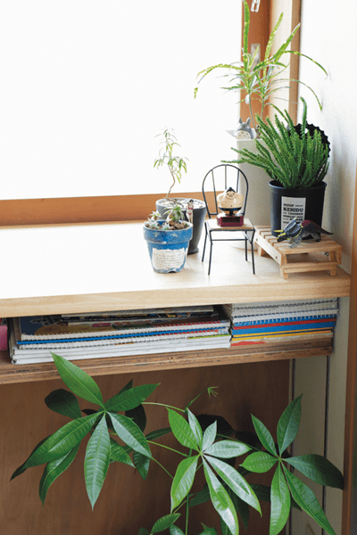 グリーンが置かれたダイニング