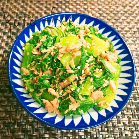 味付け1つ 簡単激ウマ チンゲン菜とツナの胡麻和え 暮らしニスタ