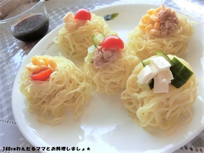 クルッと巻き巻き★簡単一口冷やしラーメン