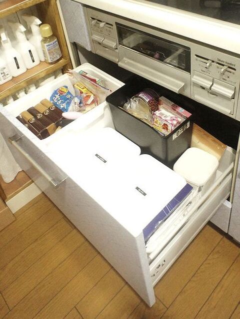 コンロ下を整理 食品ストック 暮らしニスタ コンロ下を整理 食品ストック 暮らしニスタ
