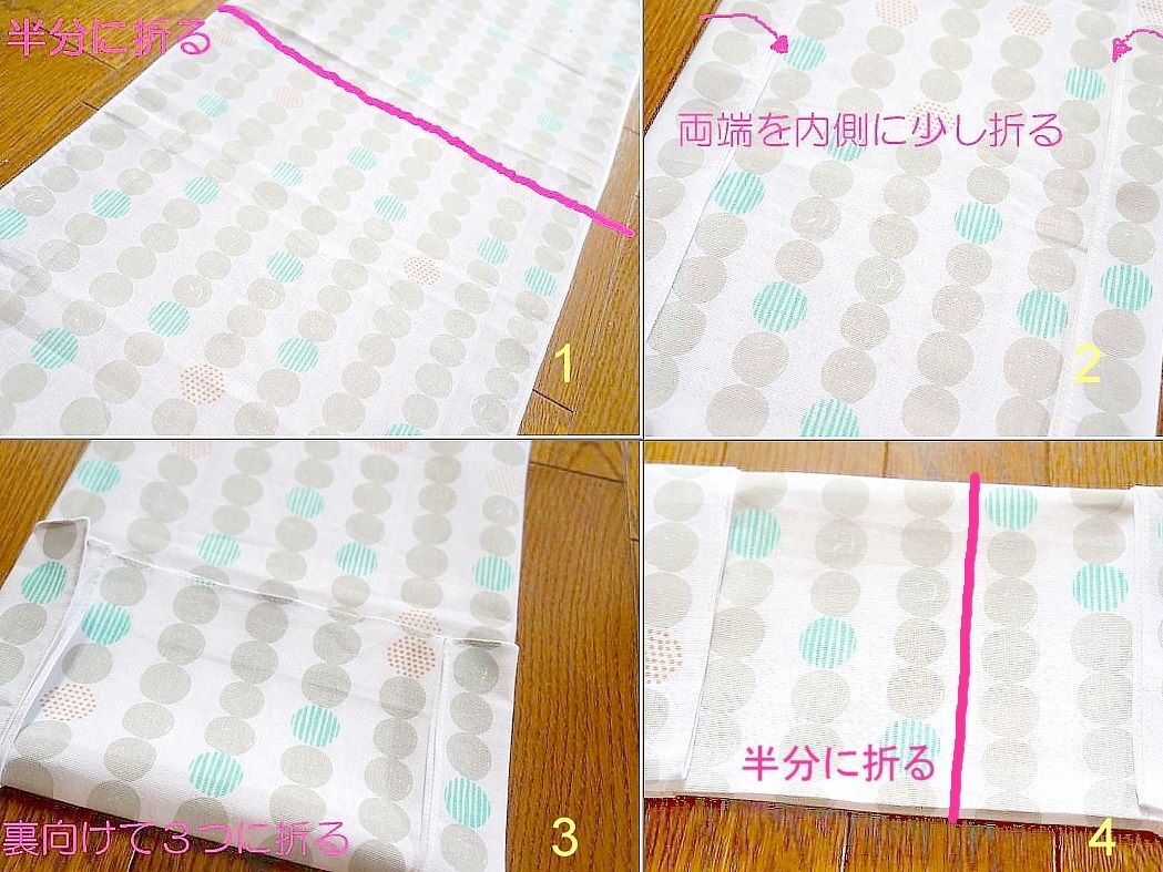 １．布の折り方