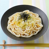 冷たいうどんレシピ「漬物ぶっかけうどん」