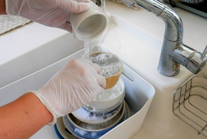 こんなに違う!食器洗いはタワーすすぎで節水&効率に驚きの差が!!【家事コツ】