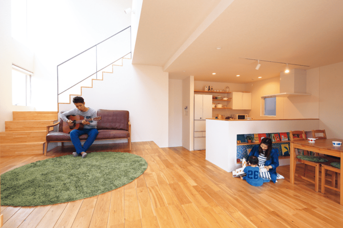 吹き抜け+間仕切りをなくしたLDK