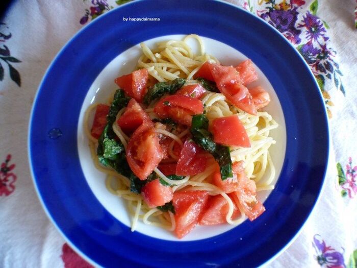 【簡単レシピ】トマトと大葉の冷製パスタ