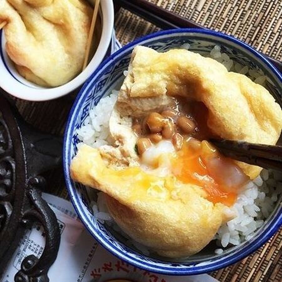 卵 巾着 油揚げ