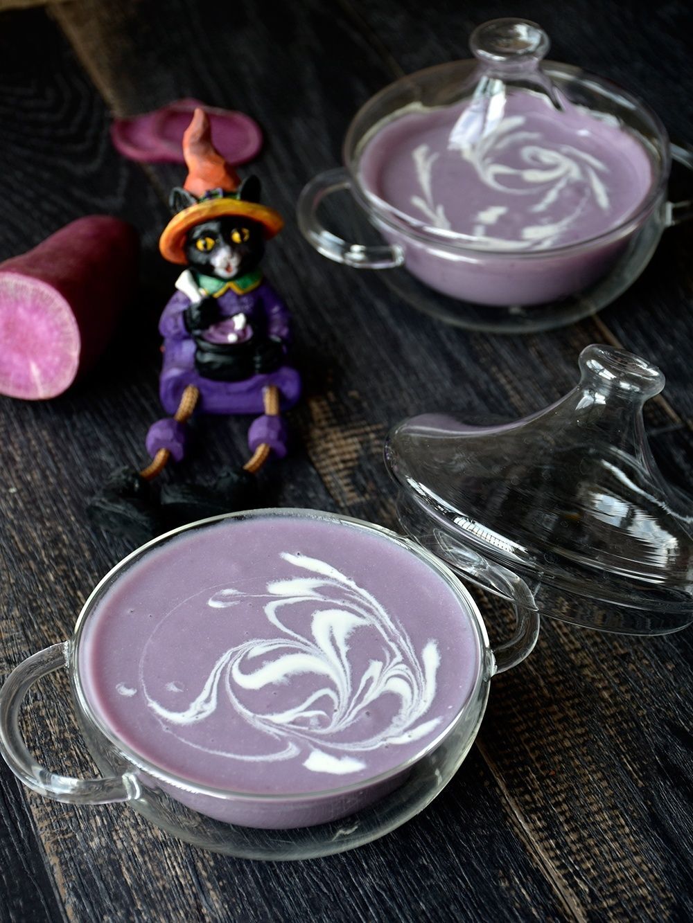 ハロウィン 紫いものスープ 魔女スープ 簡単 親子料理 10分 暮らしニスタ