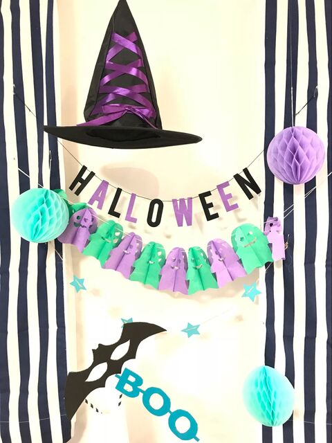 好きな色で楽しむハロウィン パープル グリーンのフォトブース 暮らしニスタ