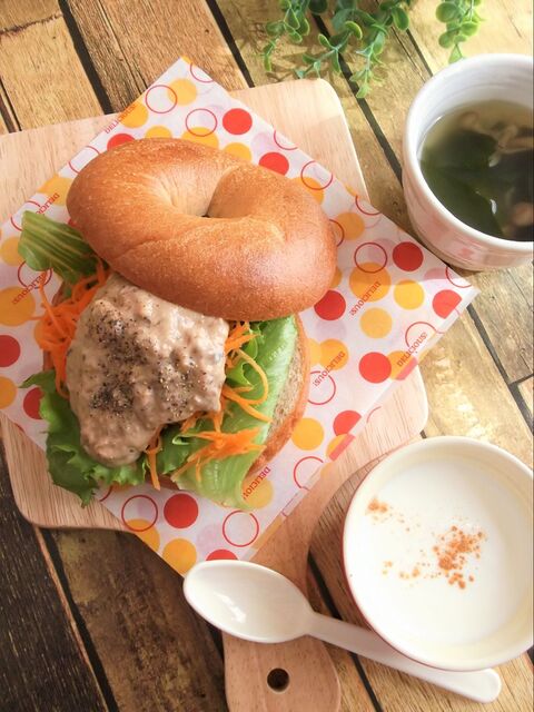 コストコのベーグルで 簡単カフェ風ランチ さんま味噌マヨベーグルサンド 暮らしニスタ