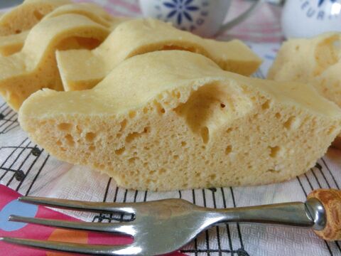 レンチン2分半 大豆粉だけでふわふわチーズ蒸しパン 暮らしニスタ