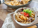 無料で貰えるアレを1個入れるとコクがプラス！味付けは焼き肉のタレだけ！牛肉とごぼうの炊き込みご飯。