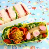 お弁当持って♪「豚ちゃん弁当」