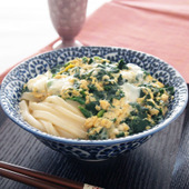 あったかメニュー「ほうれん草の玉子とじうどん」