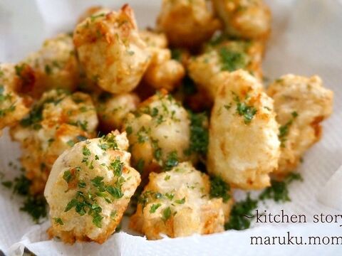 子供から大人までついつい手が出る のり塩味の 里芋ねっとり揚げ団子 暮らしニスタ