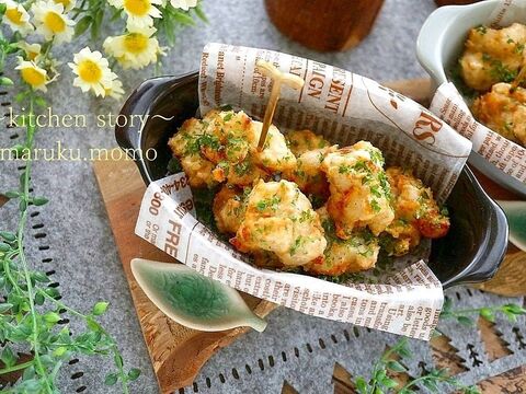 子供から大人までついつい手が出る のり塩味の 里芋ねっとり揚げ団子 暮らしニスタ