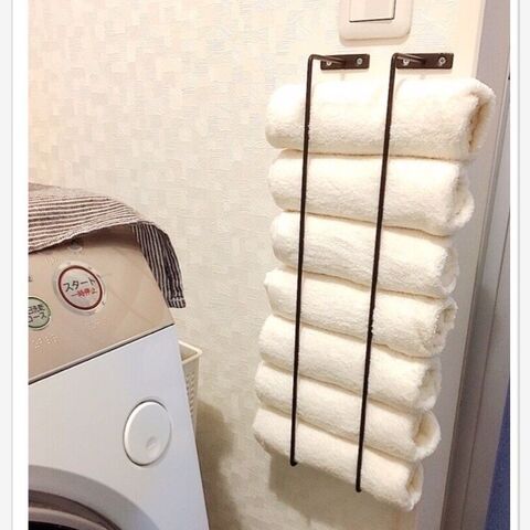タオル収納は取りやすいのが一番 100均アイテムでできちゃう簡単なタオルホルダー 暮らしニスタ タオル収納は取りやすいのが一番 100均アイテムでできちゃう簡単なタオルホルダー 暮らしニスタ