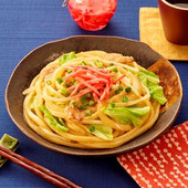 あったかレシピ「焼ラーメン風とんこつうどん」