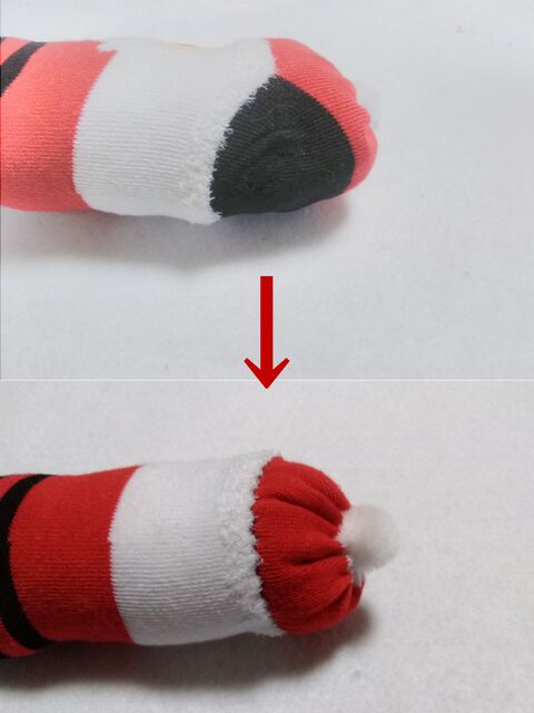 100均靴下で作る サンタ スノーマンのマスコット 暮らしニスタ 100均靴下で作る サンタ スノーマンのマスコット 暮らしニスタ