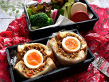 糖質制限は忘れて！！半熟卵と焼きそばサンド弁当❤