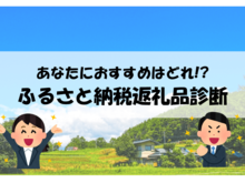 あなたにおすすめはどれ!?ふるさと納税タイプ診断