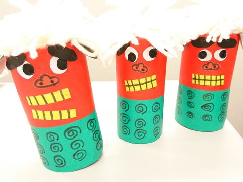 お正月飾り トイレットペーパーの芯で獅子舞 暮らしニスタ