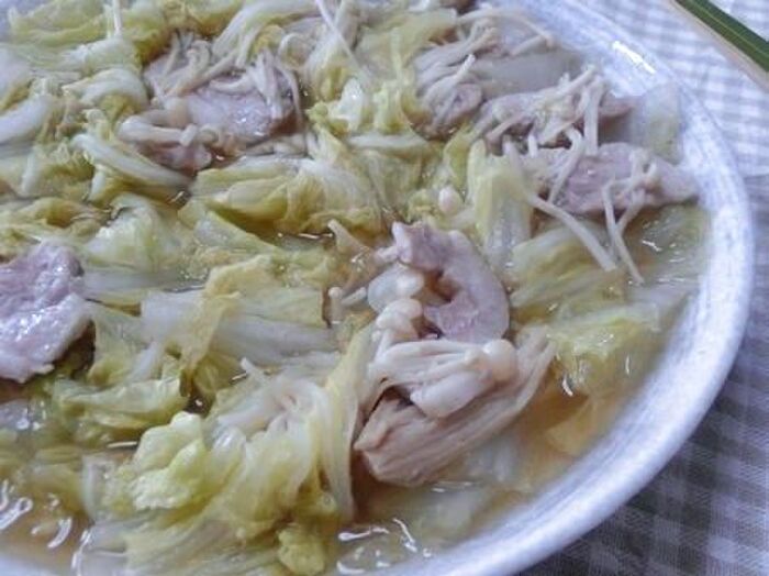 フライパンで15分☆　白菜と豚バラの柚子胡椒煮