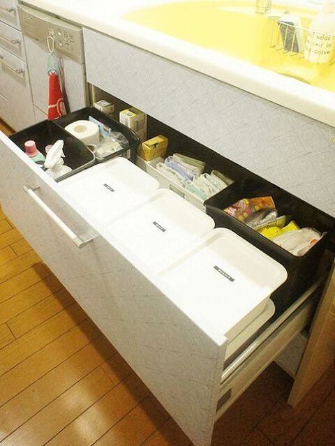 シンク下の引出しをフルに使いきるために ダイソーからニトリに 暮らしニスタ シンク下の引出しをフルに使いきるために ダイソーからニトリに 暮らしニスタ