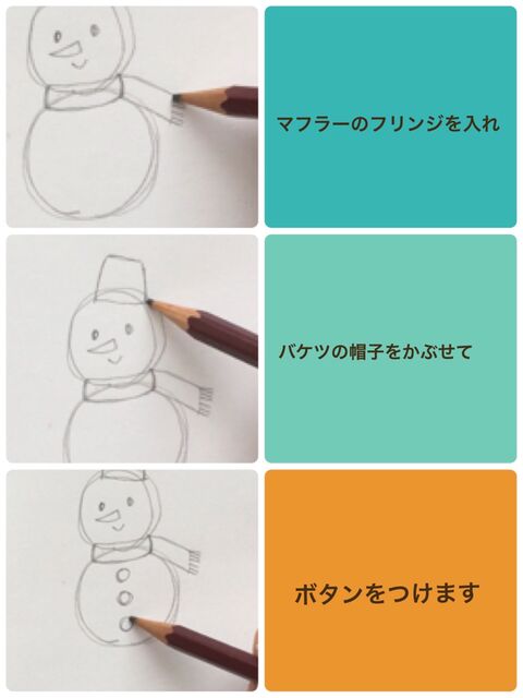 マフラーを巻いたかわいい雪だるまの描き方 暮らしニスタ マフラーを巻いたかわいい雪だるまの描き方 暮らしニスタ