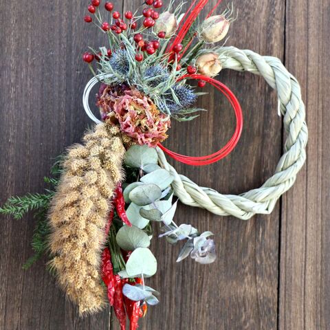 100均しめ縄アレンジ ドライフラワーでお洒落度up 暮らしニスタ 100均しめ縄アレンジ ドライフラワーでお洒落度up 暮らしニスタ