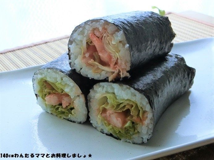 簡単★エビチリ恵方巻き