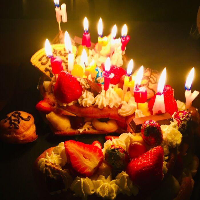 誕生日★型枠なしでできるナンバーケーキ