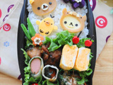 いのしし年のリラックマファミリー弁当
