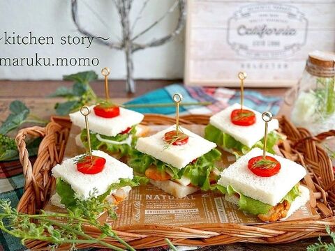 簡単にミニサンドを作る方法 ファミマサラダチキン タンドリーチキン味 暮らしニスタ