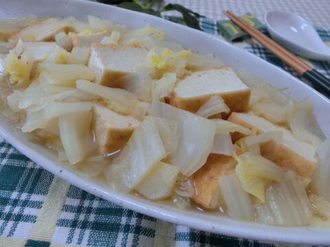 あったか副菜 白菜と厚揚げの柚子胡椒コンソメ煮 暮らしニスタ