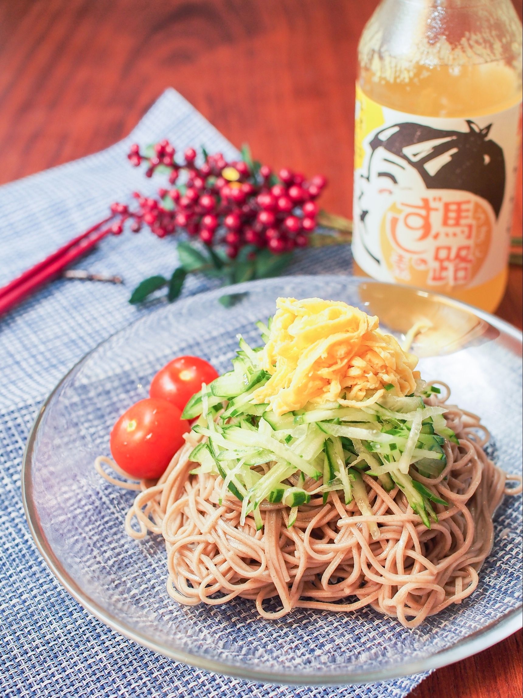 ほっとする香り。ゆず風味のツルツル蕎麦サラダの作り方