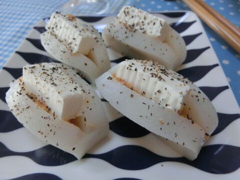 切るだけおつまみ かまぼこの味噌チーズペッパー 暮らしニスタ