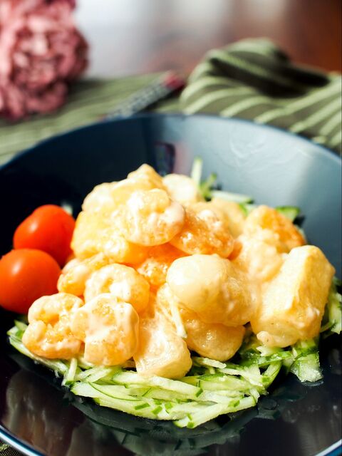 もちっプリっ 餅とエビのマヨネーズ和え の作り方 暮らしニスタ