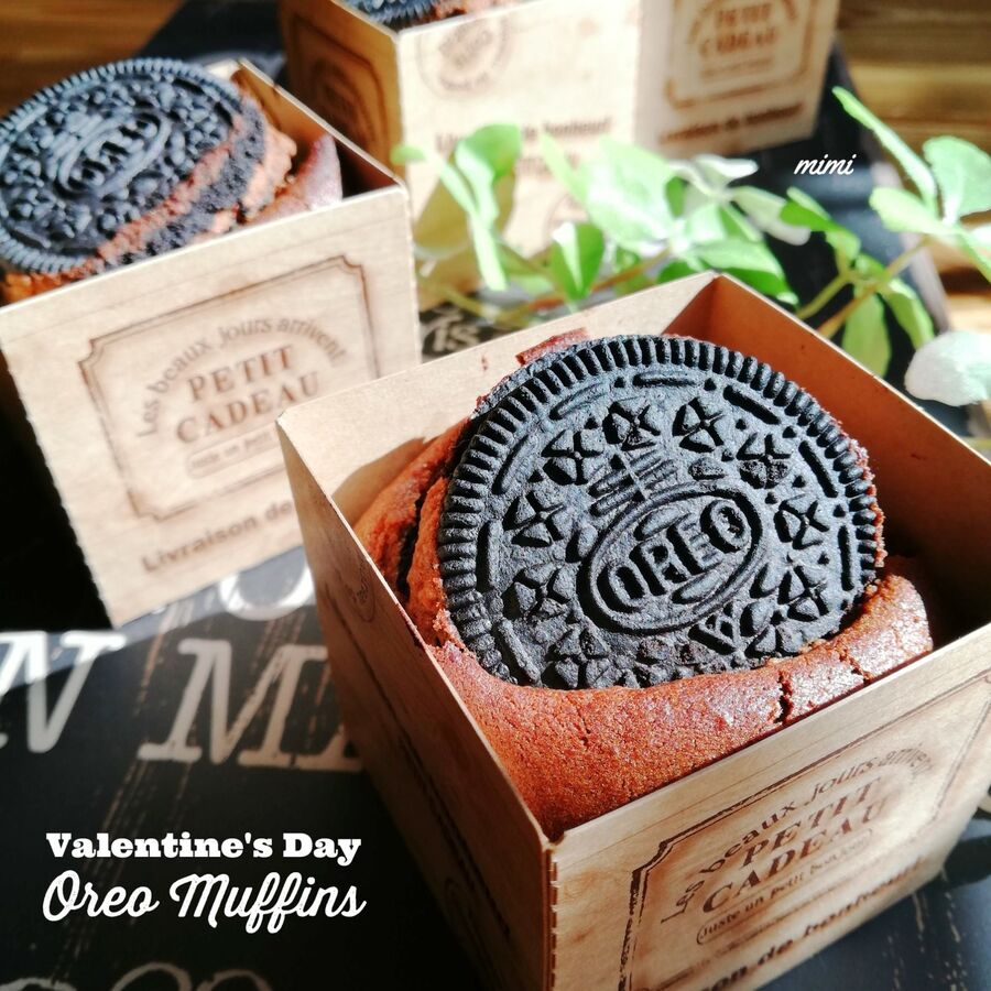混ぜるだけ コーヒー香るオレオマフィンでバレンタイン 暮らしニスタ