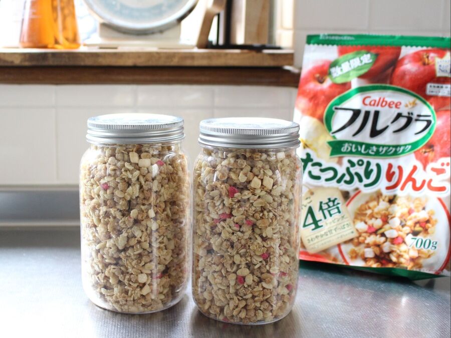100均セリアの透明容器でフルーツグラノーラをお洒落に収納する方法 暮らしニスタ