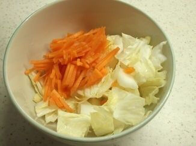野菜を切ってチン