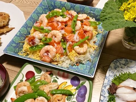 簡単 海鮮寿司 スーパーのお刺身de豪華なお祝いちらし寿司 暮らしニスタ