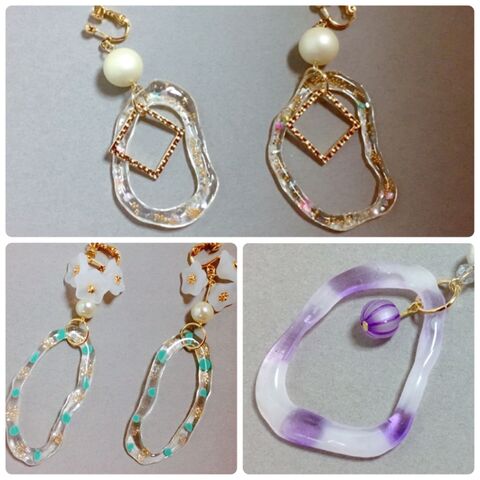 レジンで作る 大人カワイイ変形オーバルイヤリング 暮らしニスタ レジンで作る 大人カワイイ変形オーバルイヤリング 暮らしニスタ