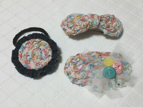 裂き布で作るヘアアクセサリー3種 暮らしニスタ 裂き布で作るヘアアクセサリー3種 暮らしニスタ