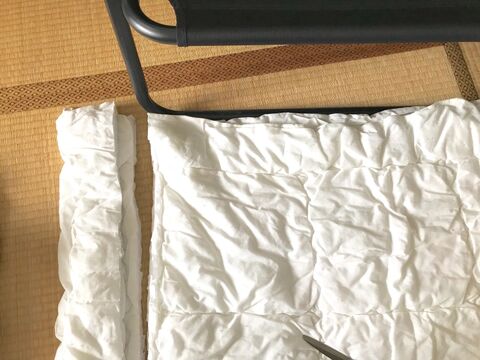 赤ちゃん布団のリメイクで キャンプベンチカバー作り 暮らしニスタ 赤ちゃん布団のリメイクで キャンプベンチカバー作り 暮らしニスタ