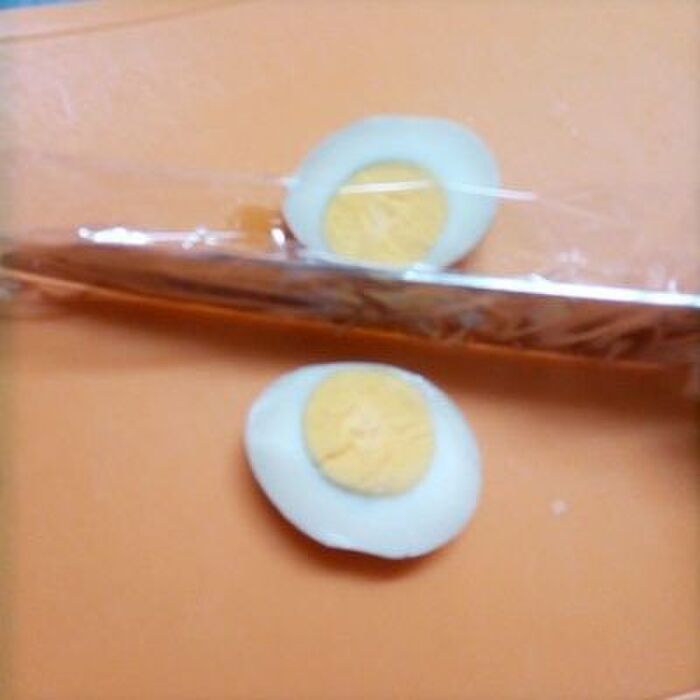 ワン・ツー・スリーで簡単にゆで卵が綺麗に切れちゃいます！