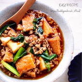 ♡こってり甘辛♡厚揚げのひき肉あんかけ♡