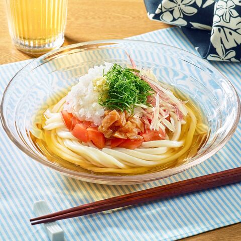 さっぱり麺レシピ 薬味たっぷり冷やしうどん 暮らしニスタ