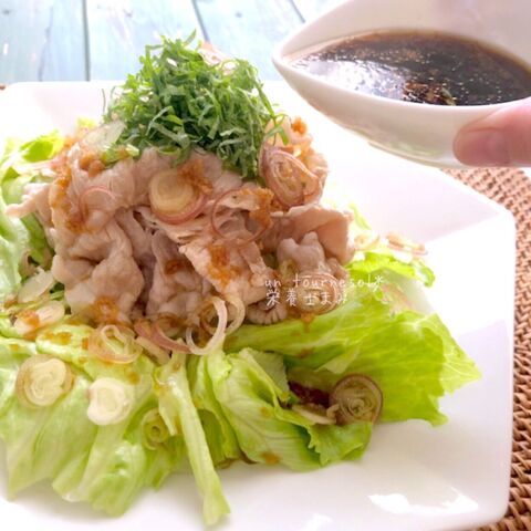 夏バテにオススメ 疲労回復効果にも 豚しゃぶの薬味醤油だれ 暮らしニスタ